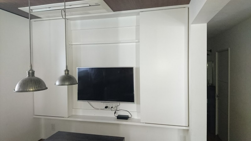 壁面tv収納とipad収納 ミツイのブログ オーダー家具 家具リフォームのミツイ